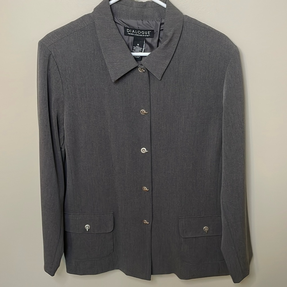 Women’s Vintage Dialogue Gray Blazer/‎ Jacket 16 NWT